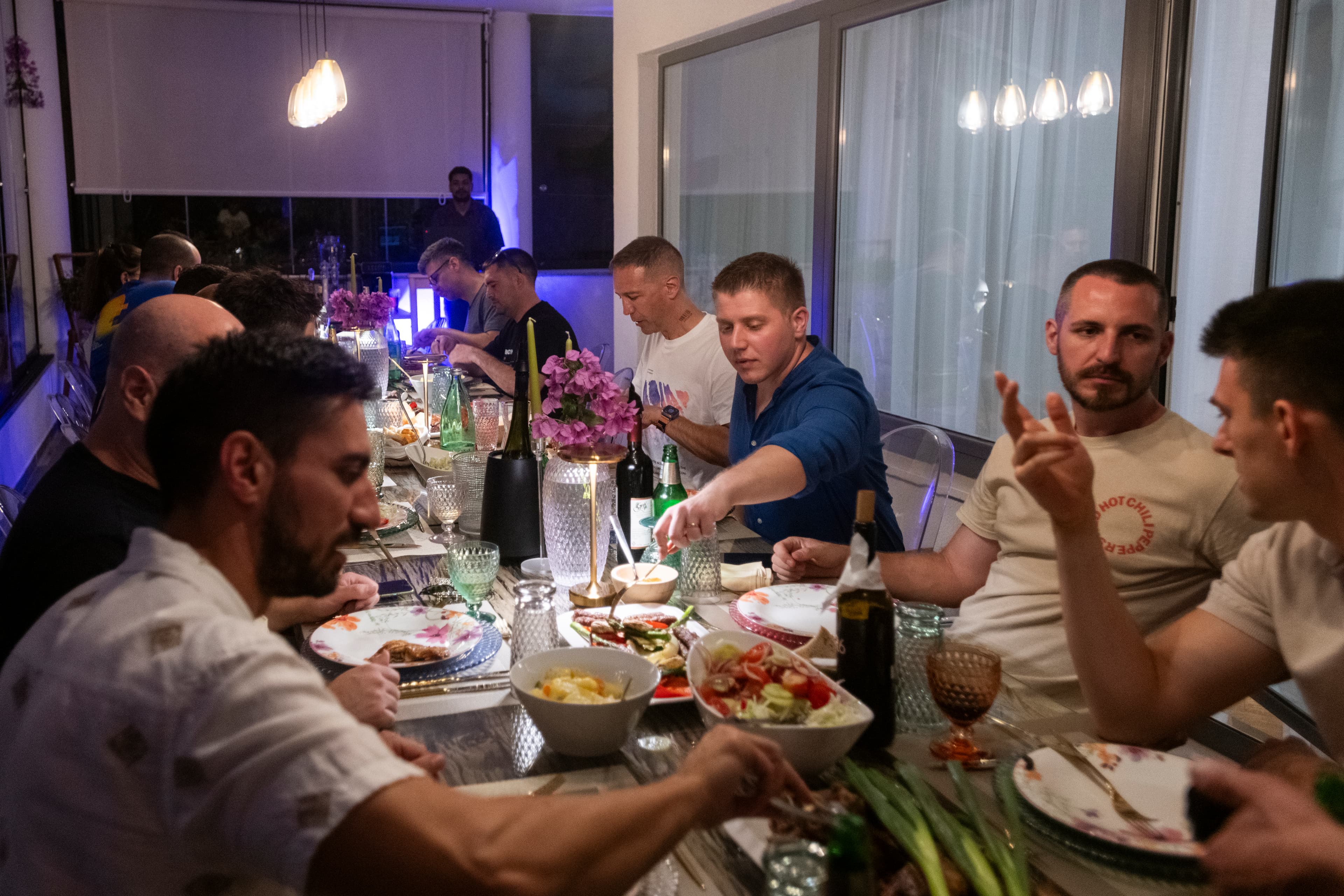 Guests enjoying a private chef dinner at Villa GG